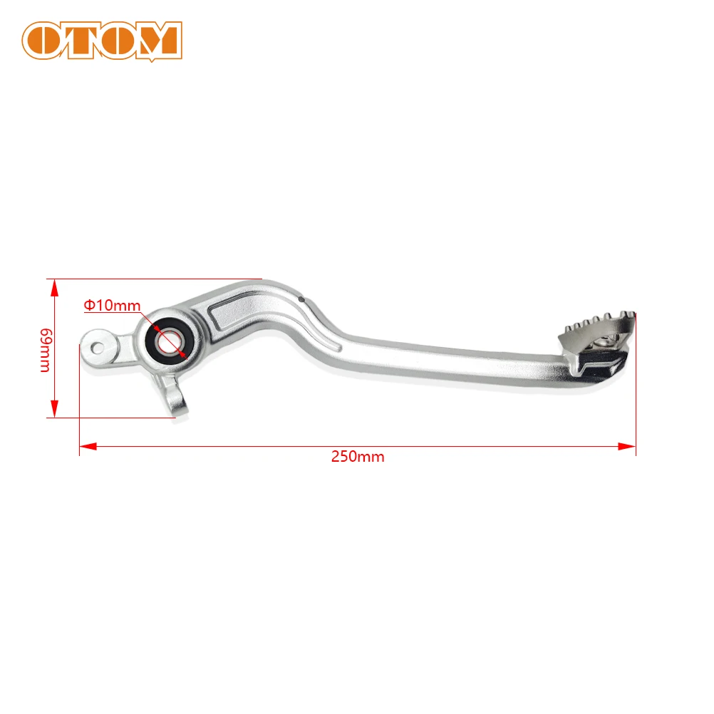 OTOM Motorcycle Aluminum Rear Brake Pedal Lever Arm Assembly For KEWS K16 Off-road Bike Accessories Gear Shifter Shift Step Tip