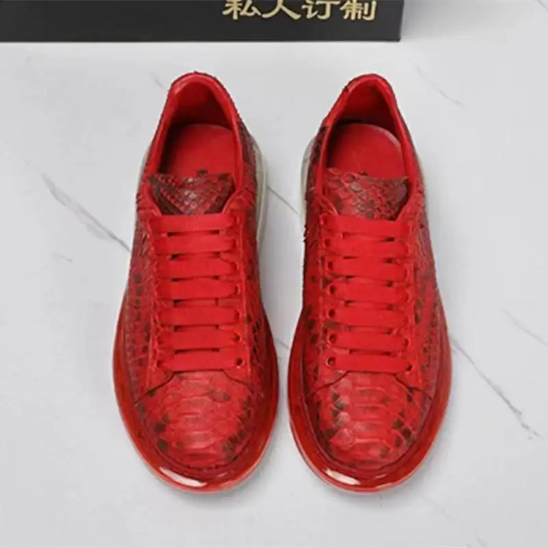 2024 new arrival Fashion Python skin causal shoes men,male Genuine leather sneakers pdd545