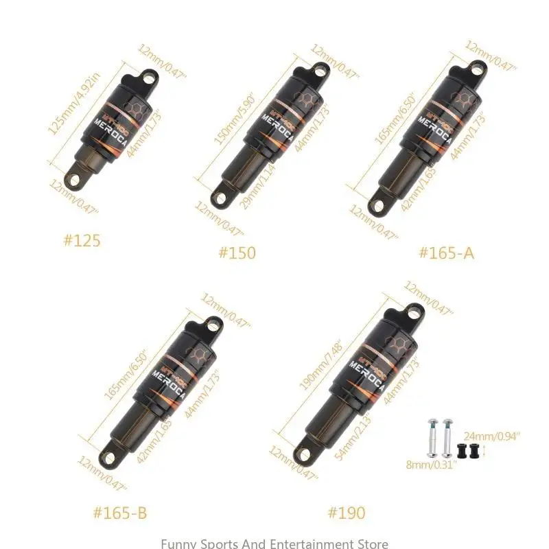 Mountainbike Air Rear Shock, Reduziert Belastung, MTB Downhill Fahrrad Absorber, Universal Fahrrad Zubehör, 125mm, 150mm, 165mm – Detail 6