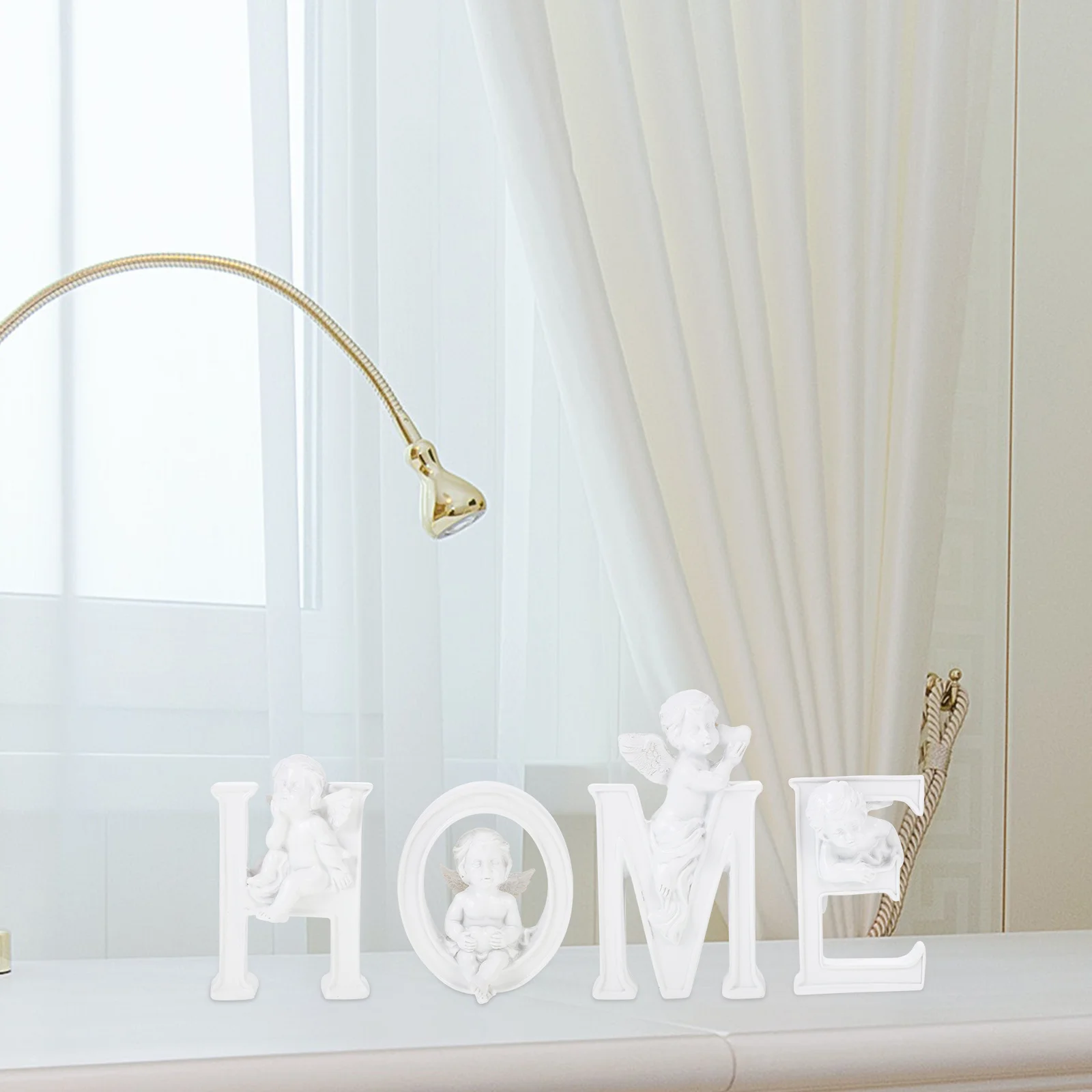 

1Set Resin Letter Ornament Home Decoration Creative Photo Prop Valentine's Day Gift "Home" Letter Ornament Unique Photo Prop