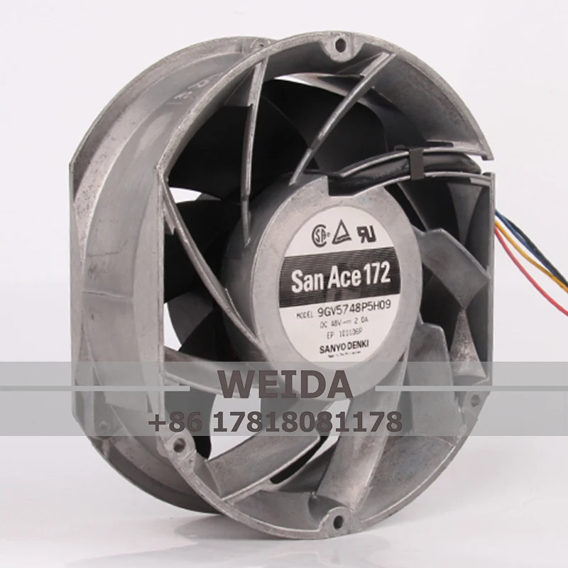 Imagem -03 - Ventilador de Refrigeração para Sanyo Dc48v 2.0a Ecac 172x172x51 mm 17cm 17251 Grande Volume de ar Pwm Fluxo Axial Industrial Metal 9gv5748p5h09