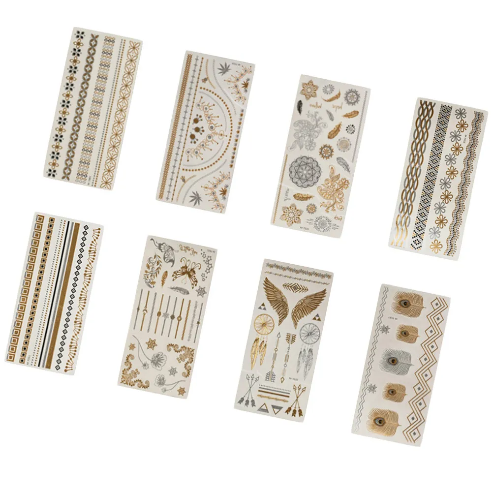 

8 Pcs Bracelet Cold Transfer Stickers Body Decorations Decorative Aesthetic Holographic