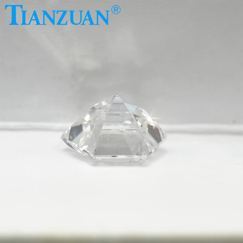 Lab Grown Diamond HPHT Hexagonal Step Cut D Color VS1 2EX Loose Gemstone Bead with GEMID Certified