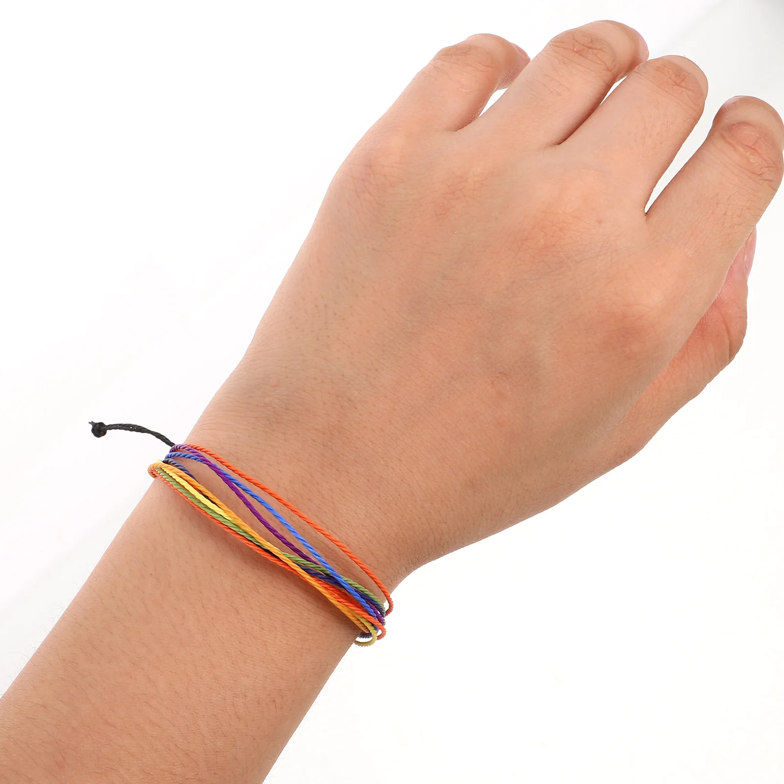 

6Pcs Colorful Waxed String Bracelets Handmade Braided Rope Adjustable for Women Girls Boho Jewelry Summer Beach Party Gift