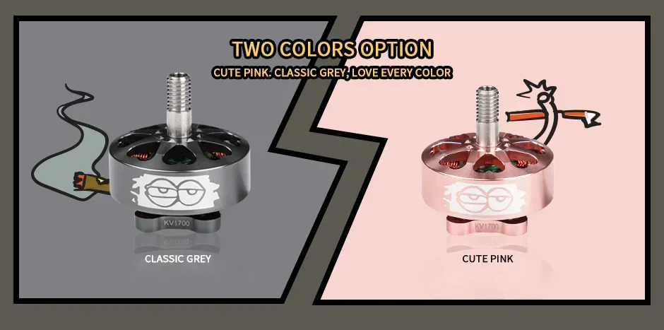 Silnik bezszczotkowy T-Motor Slattfpv 2306.3 1700KV 6S 2500KV 4S z wałem 4mm do drona wyścigowego RC FPV