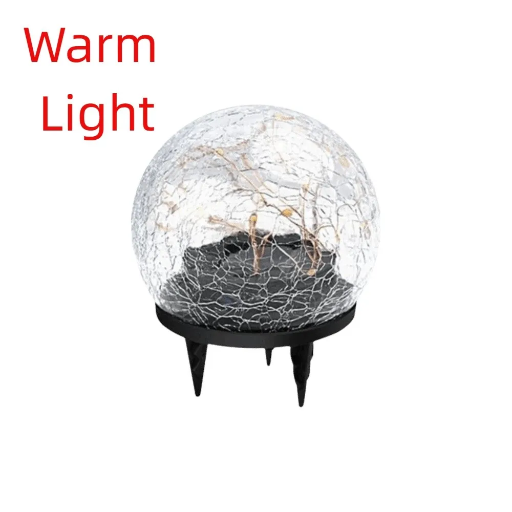 

Водонепроницаемые солнечные шары с эффектом растрескавшегося стекла, автоматическое включение/выключение, теплый и разноцветный свет, солнечные фонари для дорожек