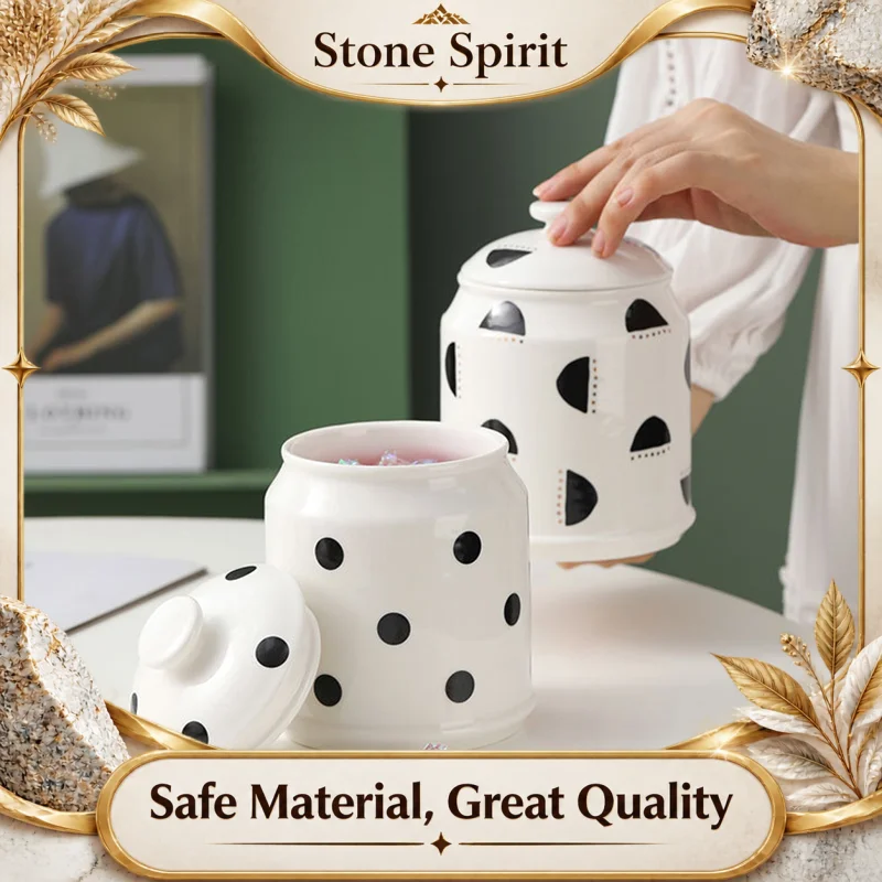 Fruit Lemon Ceramic Storage Jar, Spice Jar, Food Storage Container, Storage Bottle, Tea Box, Kitchen Supplies, Desktop Organizer
