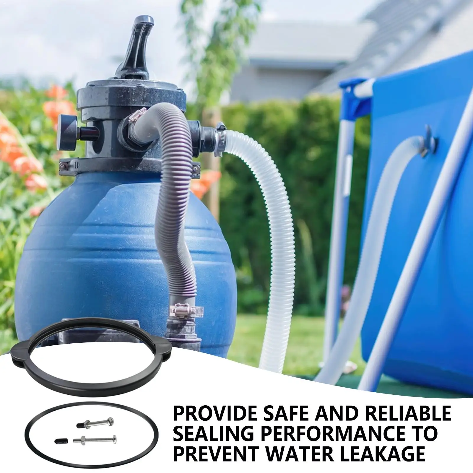 Sand Filter Clamp Outdoor Filter System Parts Leakproof Filtration System Valve Clamp Assembly For Outdoors Pool Garden Backyard