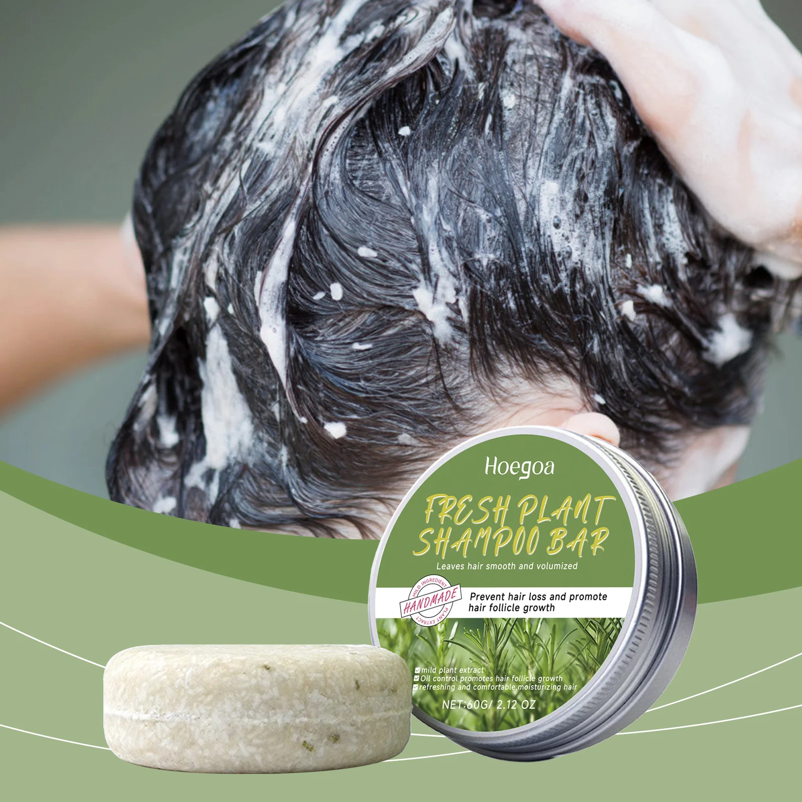 Rosemary Shampoo Soap For Hair Growth Anti Loss Deep Cleansing Scalp Reduce Dandruff Oil Control Hair Root Strengthening Shampoo