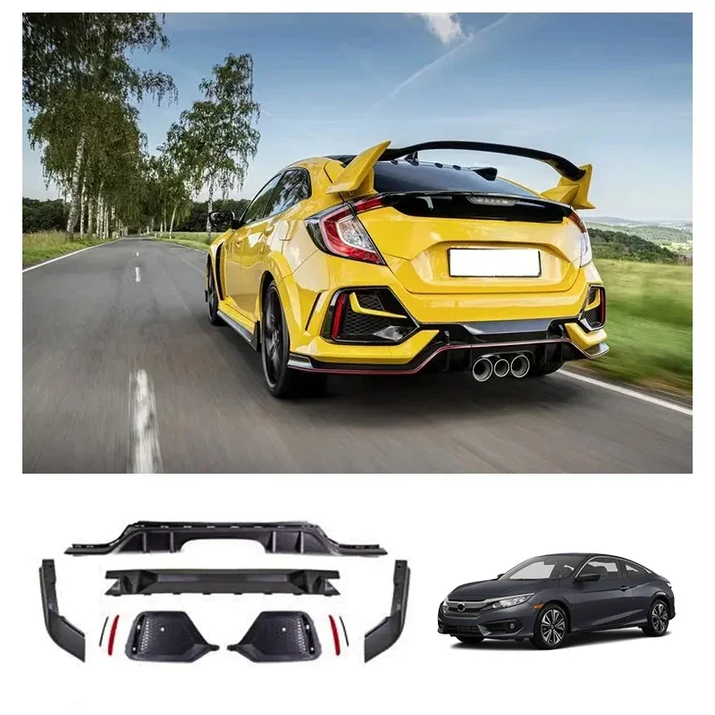 Type-r Style Car Auto Rear Bumper Parts For  Hatchback 2016+