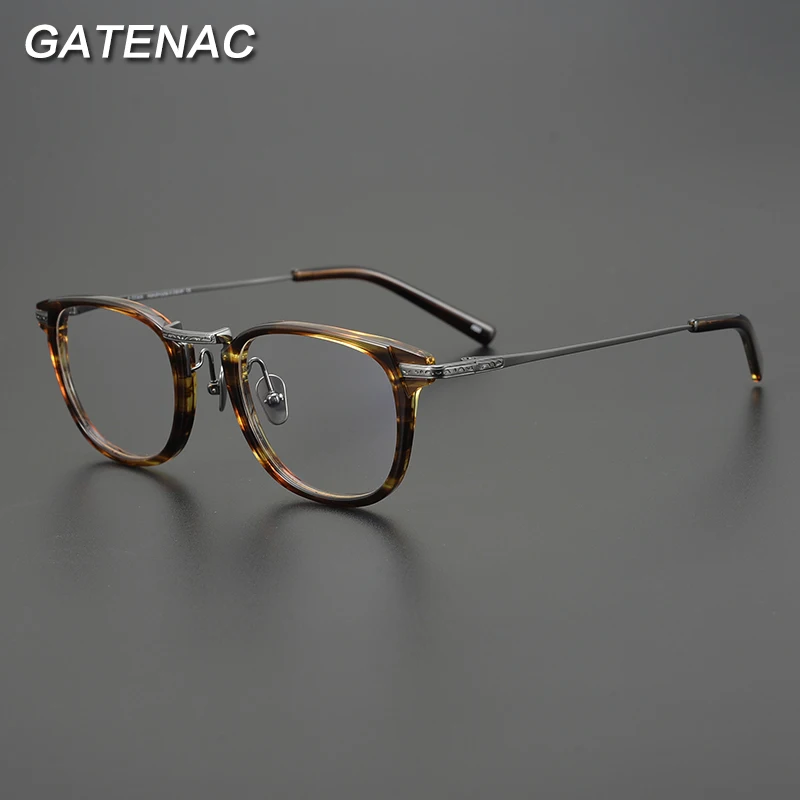 Vintage Titanium Eyeglasses Frame Men Retro Prescription Myopia Optical Glasses Frame Women Japan Designer Luxury Brand Eyewear