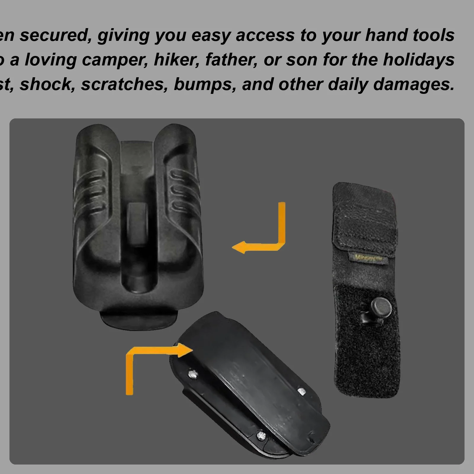 Tool Belts For Men Portable Drill Pouch Self Locking Quick Draw Belt Holster Clip Multifunctional Tool Clip Outdoor Travel Clip