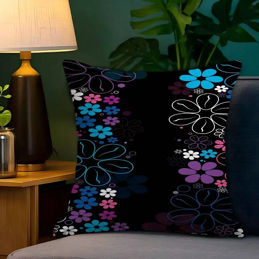 

Neon Blooms Pillowcase Toon Gift Cushion Cover Bedroom Home Sofa Chair Seat Decor Pillow Case