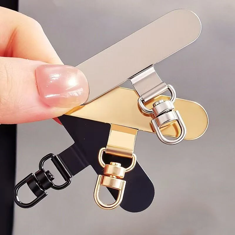 4-50 Stück 360 ° Drehbarer Handy-Charm-Handgelenkschlaufenhalter aus Edelstahl, ultradünner Lanyard-Patch, Metall-Handy-Befestigungslasche – Detail 4