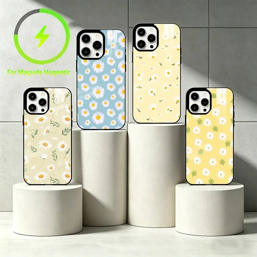 

F-flowers and plants Phone Case For iPhone 17 16 15 14 13 12 Pro Max Plus for Mirror Wireless Magnetic Cover