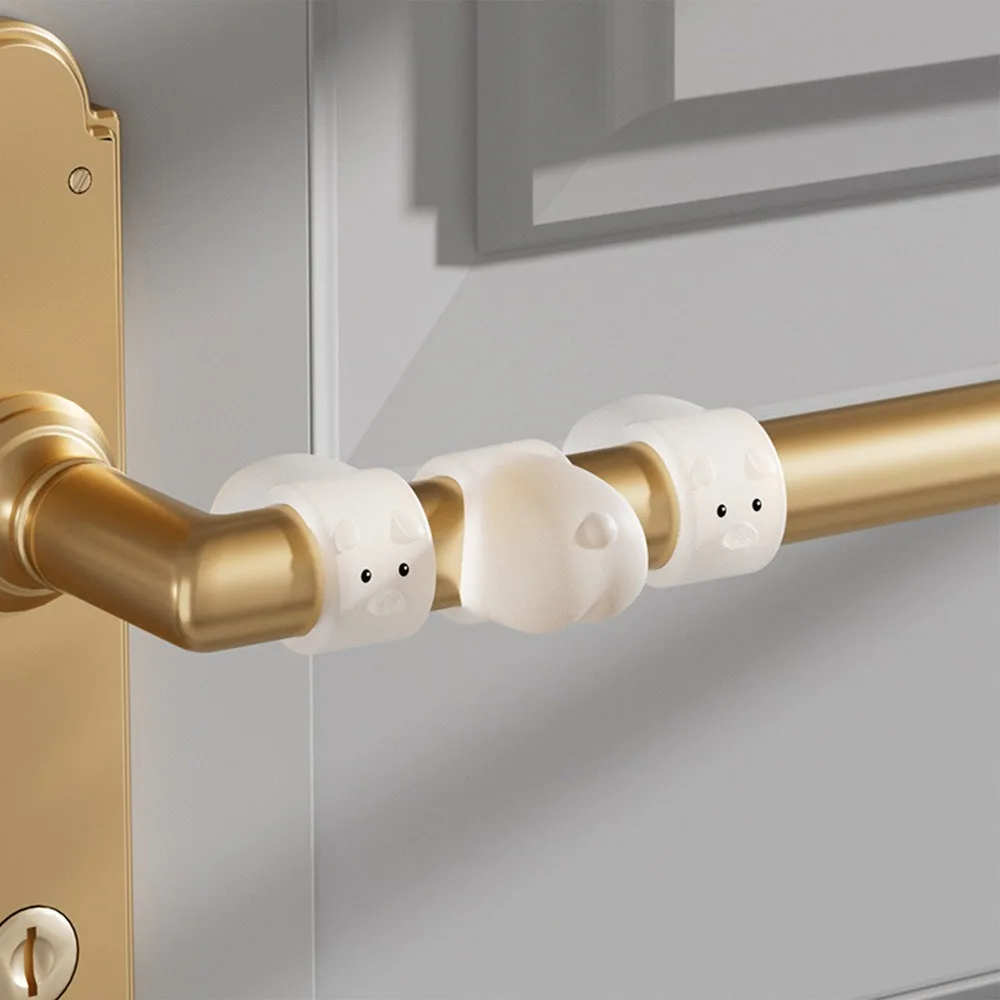 

3 шт., милый силиконовый дверной стопор, мультяшный настенный протектор без ударов, противоударный, бесшумный, дверная ручка, бампер, накладка для спальни