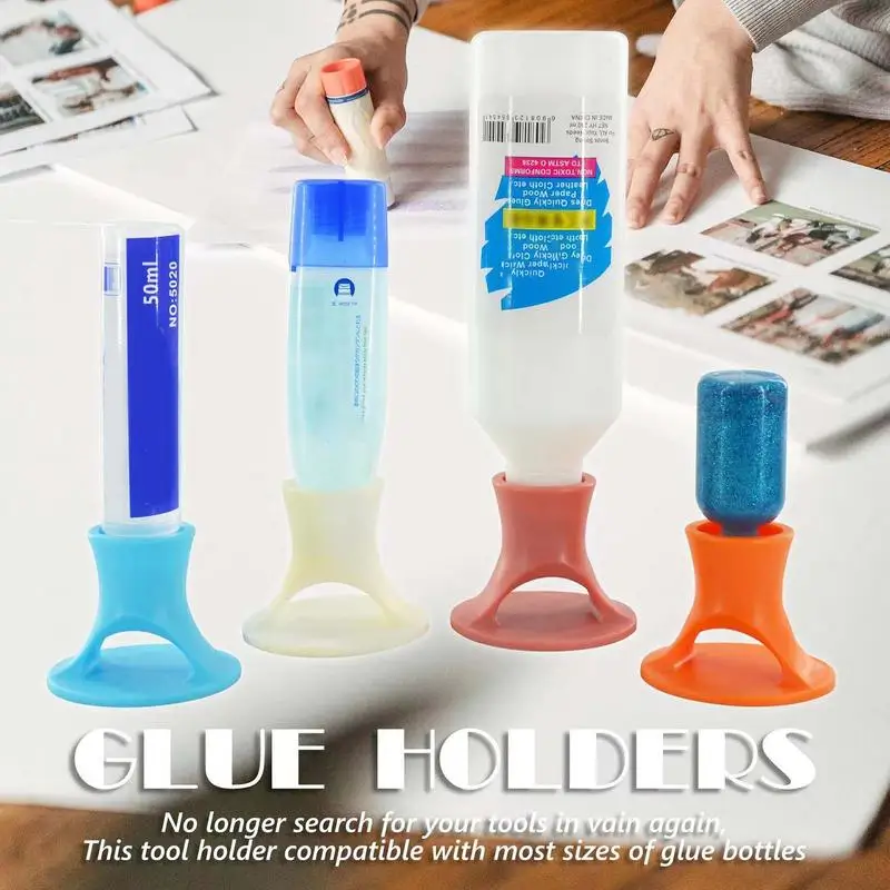 Glue Bottle Holder For Crafting Glue Holder Desk Stand Crafting Glue Organizer Anti-Leakage Liquid Glue Stand Desktop Bracket