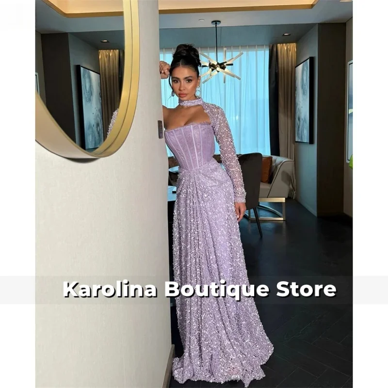 فساتين لحضور الحفلات الموسيقية بكتف واحد بطول الأرض على شكل حرف a أنيقة أرجوانية بسيطة للنساء فستان سهرة رسمي فيستدوس دي فيستا 2025