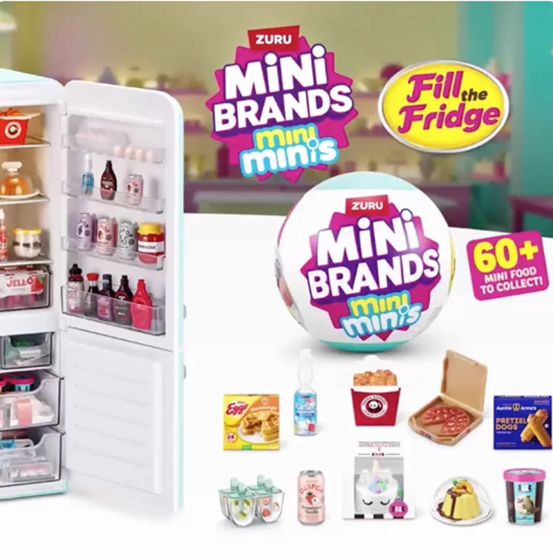 

Холодильник Мяч-сюрприз Мини-бренды Слепая коробка Игрушки Холодильник Пищевая серия Фигурка Таинственная модель Коллекция Детский подарок