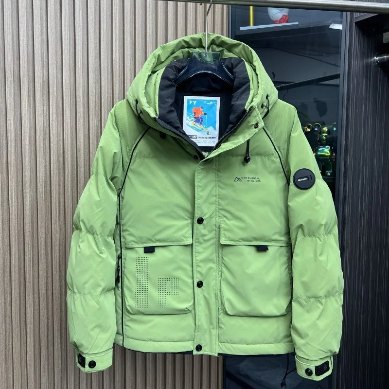 

Hooded Winter Trend Youth Coat Down Jacket Fashion Elegant Trendy Men Winter Collection Men's Down Jacket Multi-pocket Workwear
