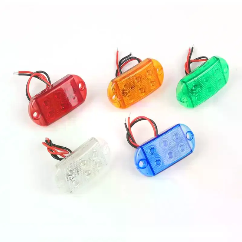 1 Set 6LEDs High-brightness Waterproof Strobe Light LED Flash Warning Light