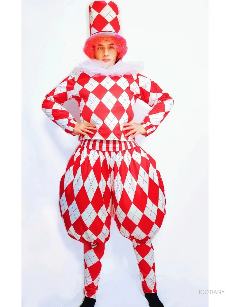 Disfraz de payaso para Cosplay, ropa de actuación de gira del equipo de carnaval, fiesta de carnaval, parque de atracciones, disfraz de Carnaval, disfraz de bailarina