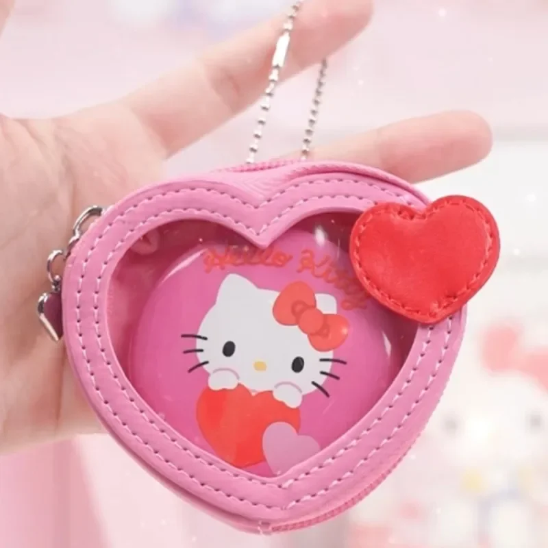 Sanrio Hellokitty Colorful Love Series Soft Plush Doll Hanging Small Bag Badge Set Anime Peripheral Children Birthday Toy Gift