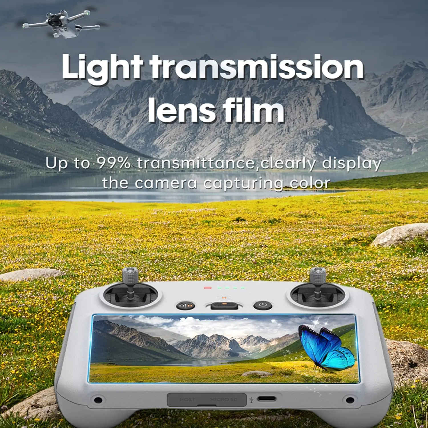 Pelindung Layar Kaca Tempered untuk DJI Mini 3 Pro Remote Control Film HD Antigores dan Aksesori Pelindung Layar Water Drop