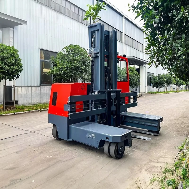 Multi-directional Electric Side Loader Forklift 3000kg 4000kg Capacity for Steel Bar Tube Timber Narrow Aisle Stacker