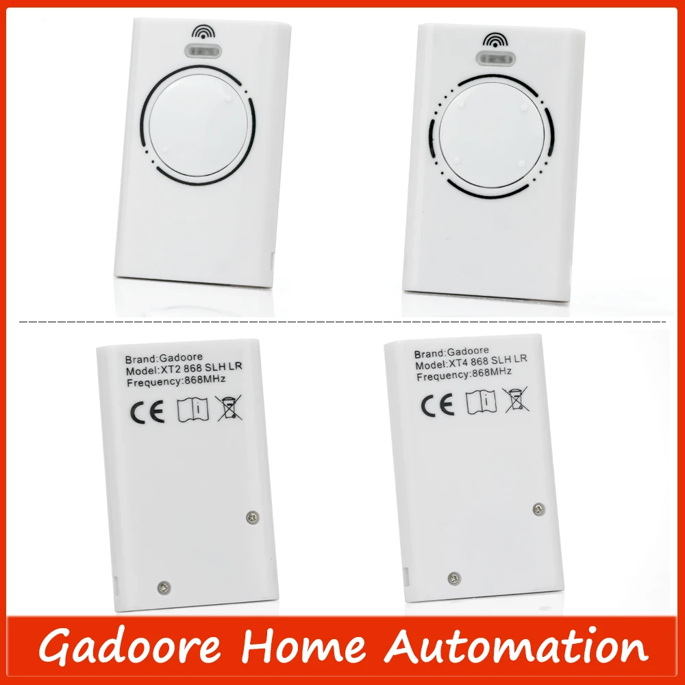 Gadoore XT2 XT4 868MHz SLH LR Gate Remote XT2 XT4 Compatible with 868Mhz Frequency  XT2/XT4 SLH, XT2/XT4  SLH LR Garage Remote