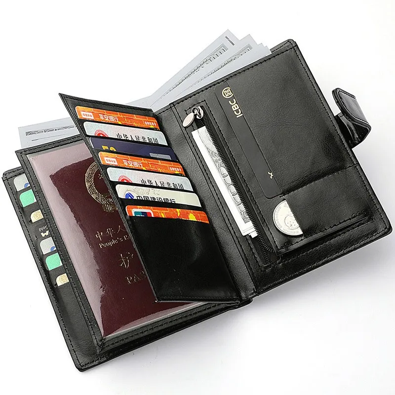 Short Zipper Wallet for Men, Male Purses, Card Bag, Hasp Coin Bag, Small Passport Cover, Casual Male Purse