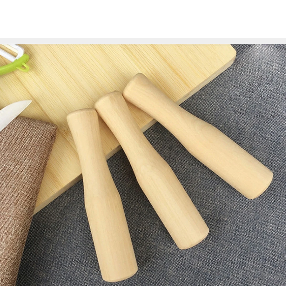 

Solid Wood Grinding Rod Long Handle Ergonomic Design Safe Natural Material Ideal Tool Canning Sauces Soup Purees Pastes