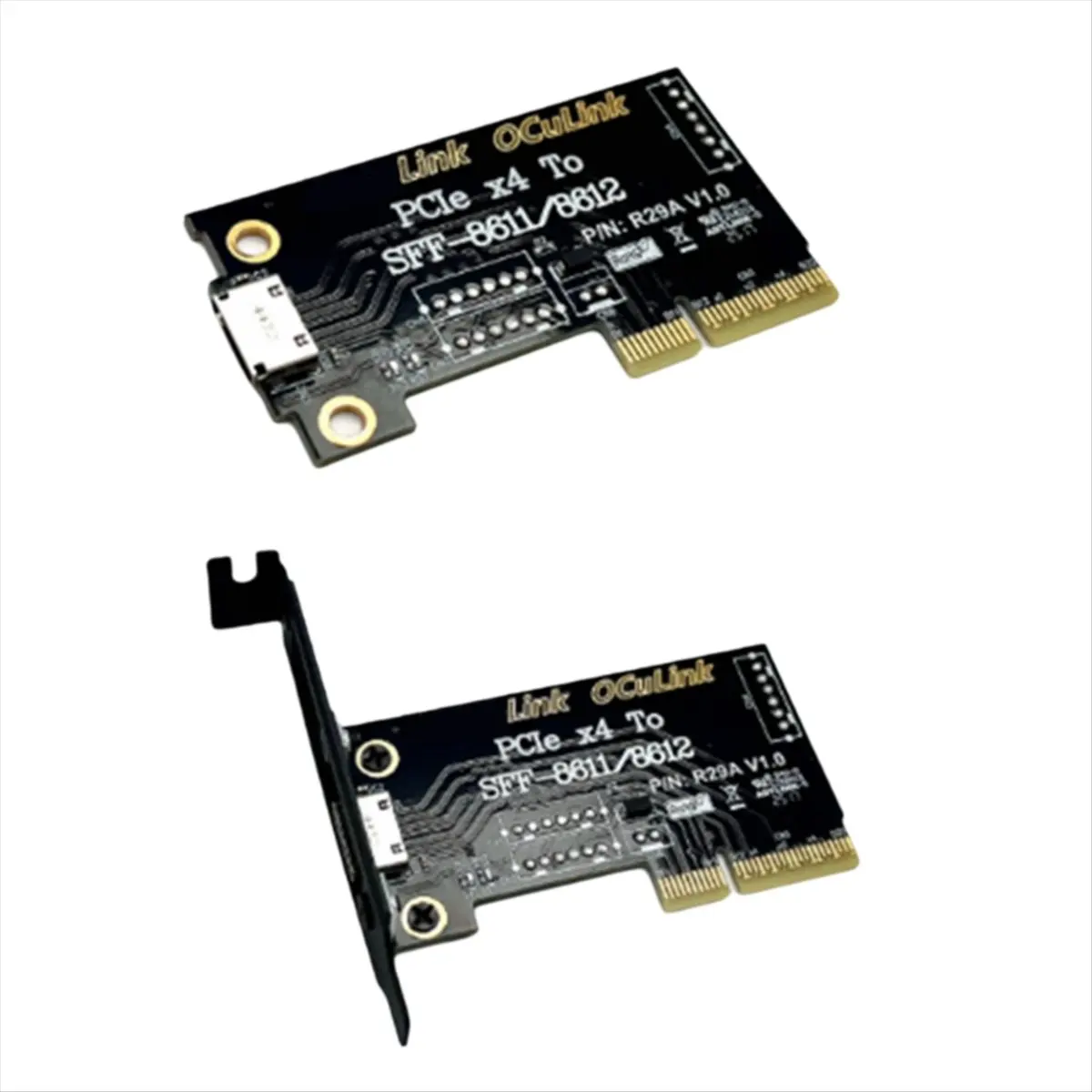 N86R PCIe4.0 X4 to SFF-8611/8612 Adapter Card PCIe X4 4.0 External High-Speed Expansion Interface External Support Chassis