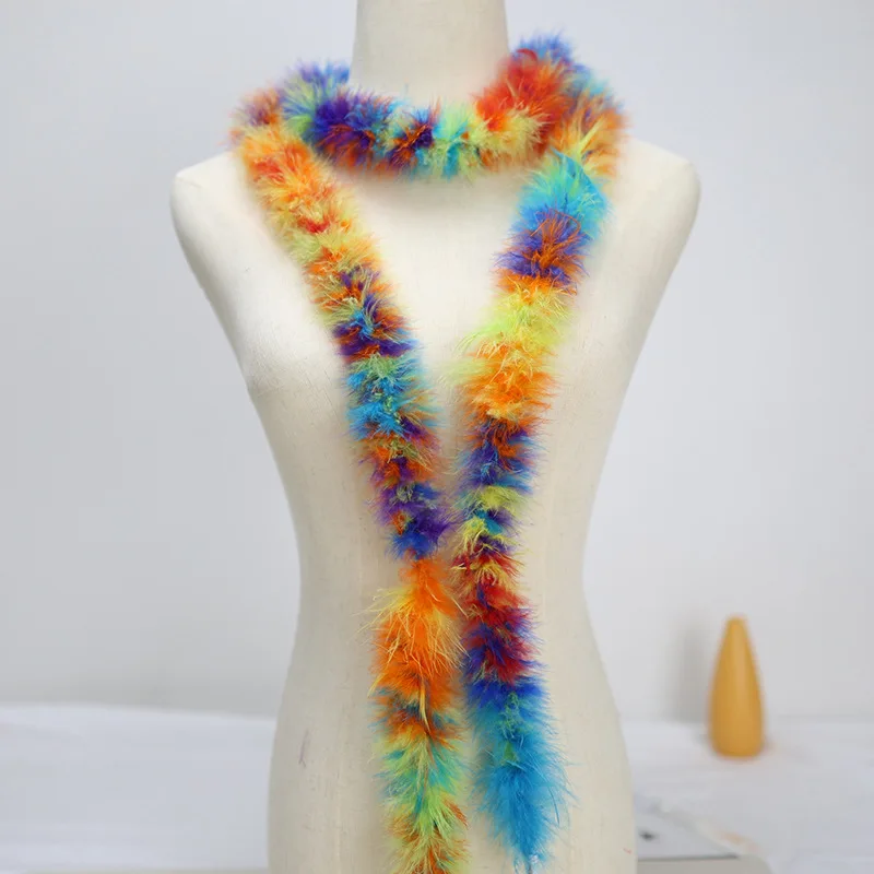 Turkey Feather Boa Colorful Feathers Strip Bulk Wholesale for Sewing Dress Costume Accessories DIY Party Craft Decorations
