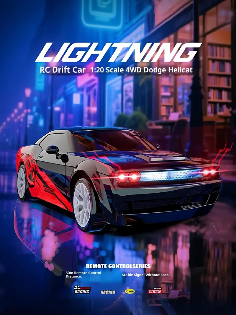 

Электрический радиоуправляемый автомобиль Drive, высокоскоростной четырехколесный Dodge Hellcat, профессиональный конкурс, дрифт, игрушечная модель с дистанционным управлением для мальчиков