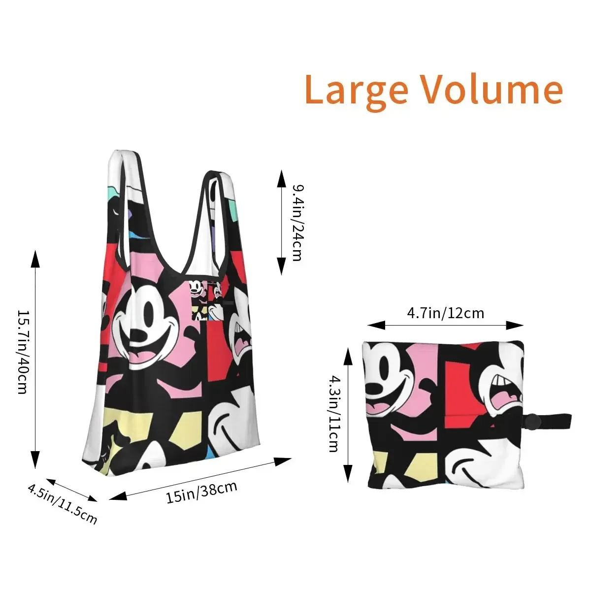 Mood Board Oswald Shopping Bag Portable Tote Bags Reusable Shoulder Shopper Bag Grocery Handbag