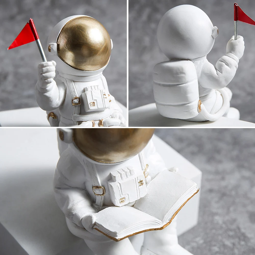 Resin Astronaut Ornaments Modern Home Office Bedside Decoration Creative Lovely Crafts Design Trendy Desktop Decor Gifts for Boy