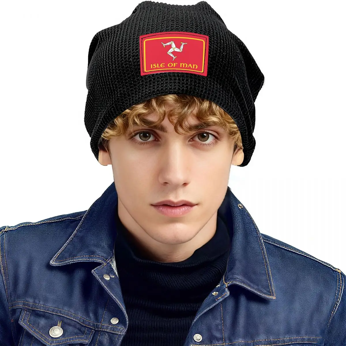 Isle Of Man Motorcycle Racing Warm Fleece-Lined Cap Fashion Bonnet Hat Autumn Winter Outdoor Beanies Hats for Unisex Adult