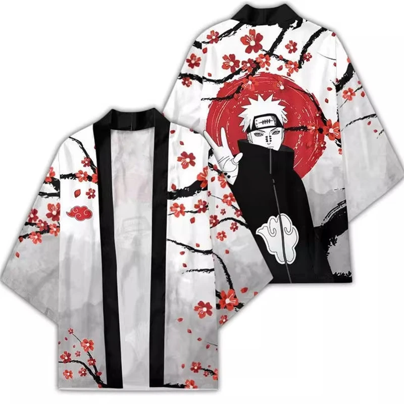 Naruto Anime Kakashi Iruka Gaara 3D Print Kimono Cosplay Yukata Akatsuki Summer Cardigan Cloak Unisex Hip Hop Retro Sportswear