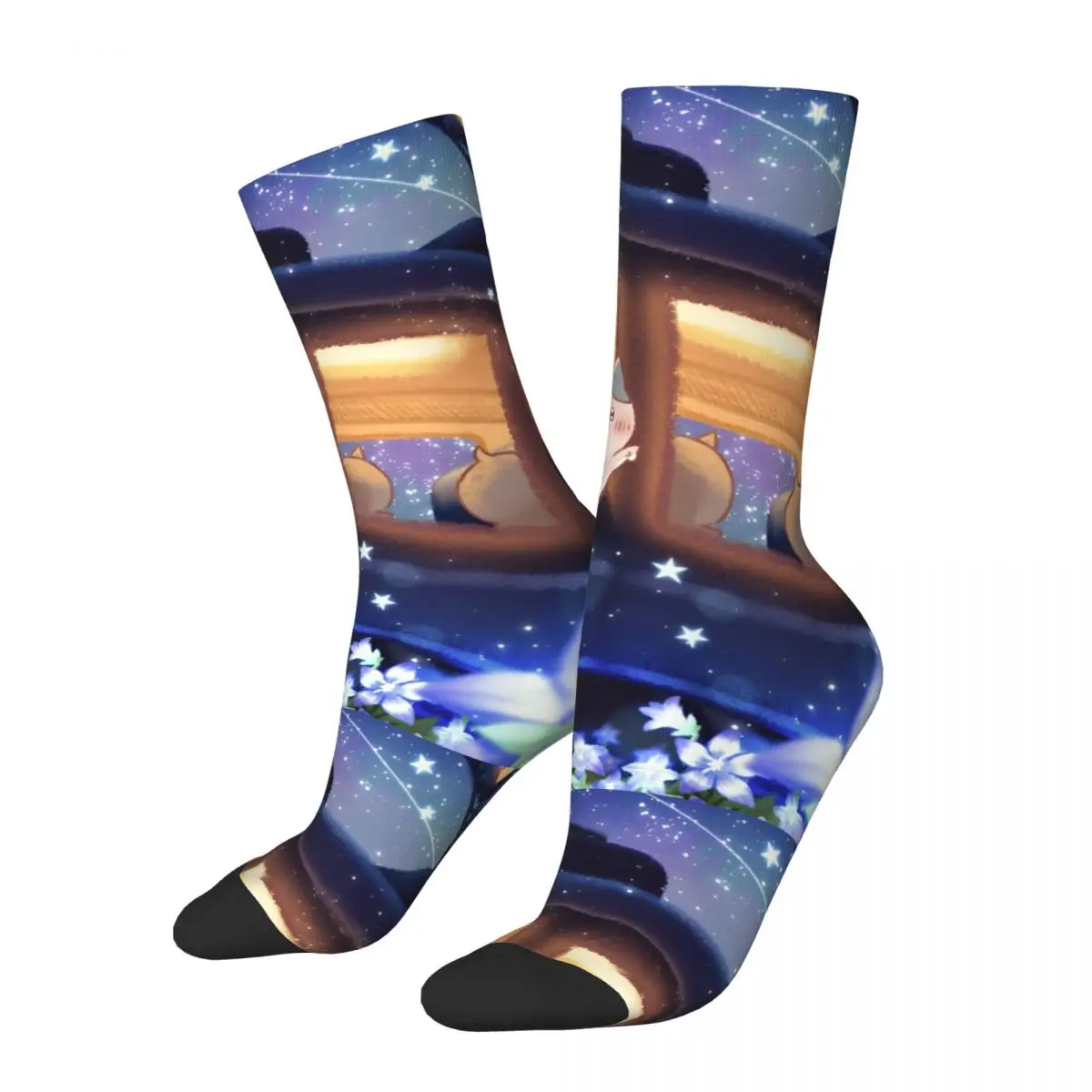 Chaussettes Chiikawa Momonga Hachiware pour hommes et femmes, chaussettes de dessin animé Kawaii, Hip Hop, printemps, été, automne, hiver, tube moyen, cadeau