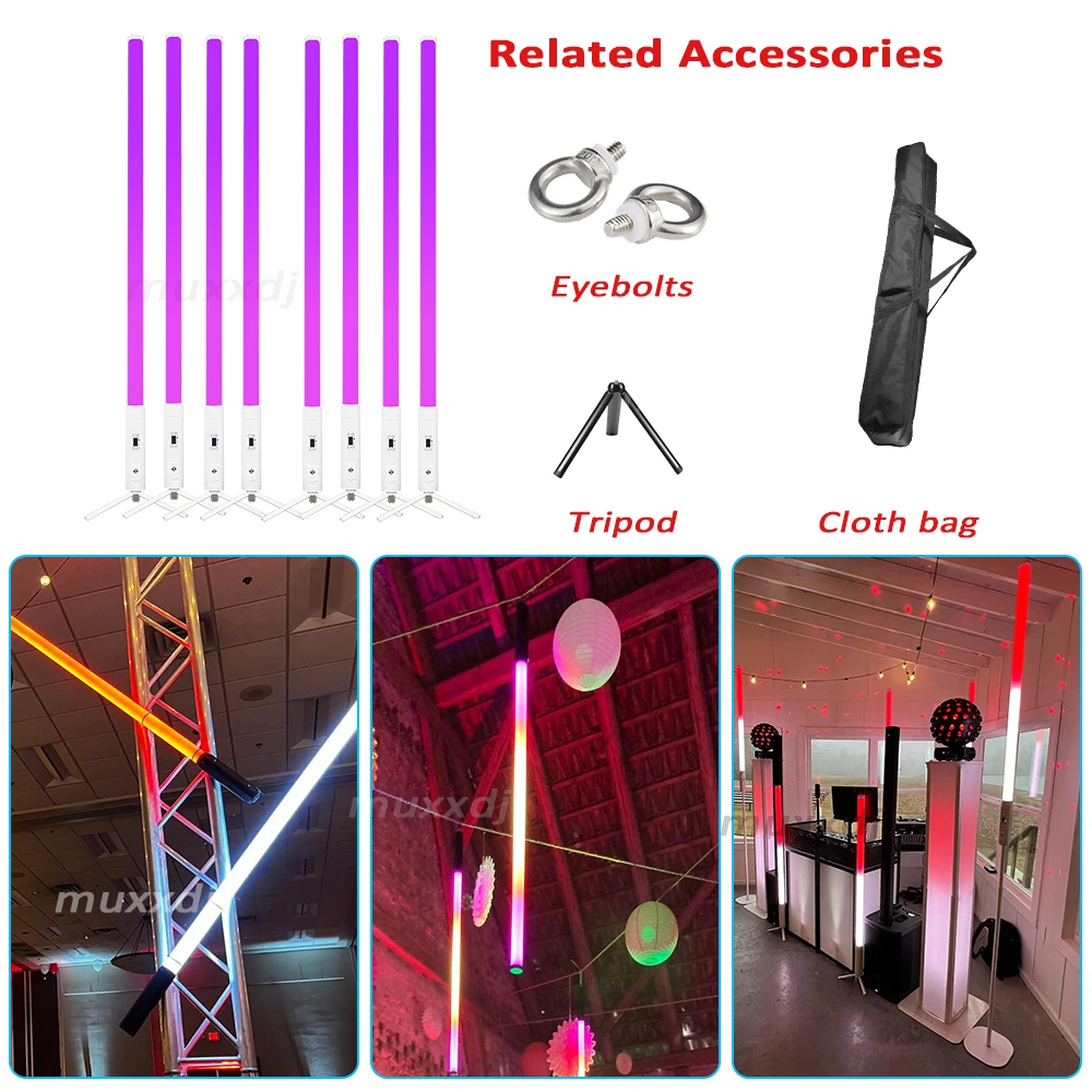 MUXXDJ 20pcs with Case 10W LED Mini Pinspot Light Warm White/Cool White 2in1 Wireless DMX & Battery Powered with IR Remote