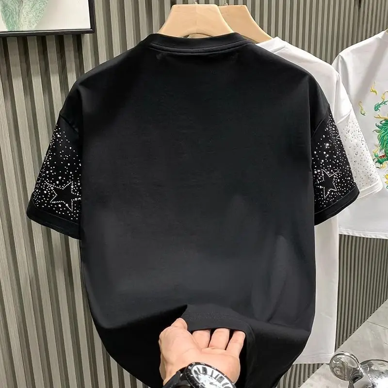 2024 Summer New Men\'s Fashion Short-sleeved T-shirt Half-sleeved Casual T-shirt Men\'s Loose Luxury T-shirt