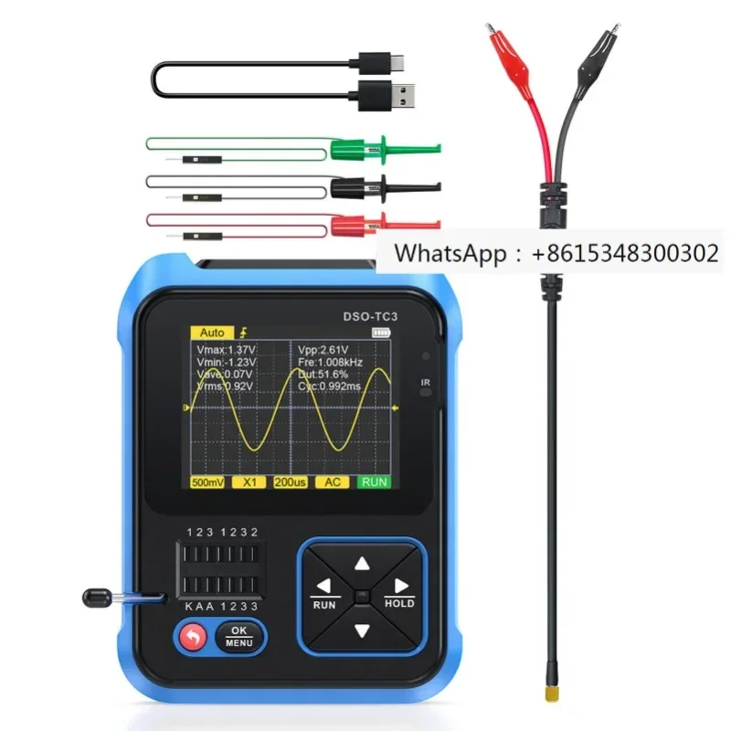 

DSO-TC3 Handheld Portable Digital Oscilloscope Transistor Checker Tester Inductance Capacitance Resistance Meter