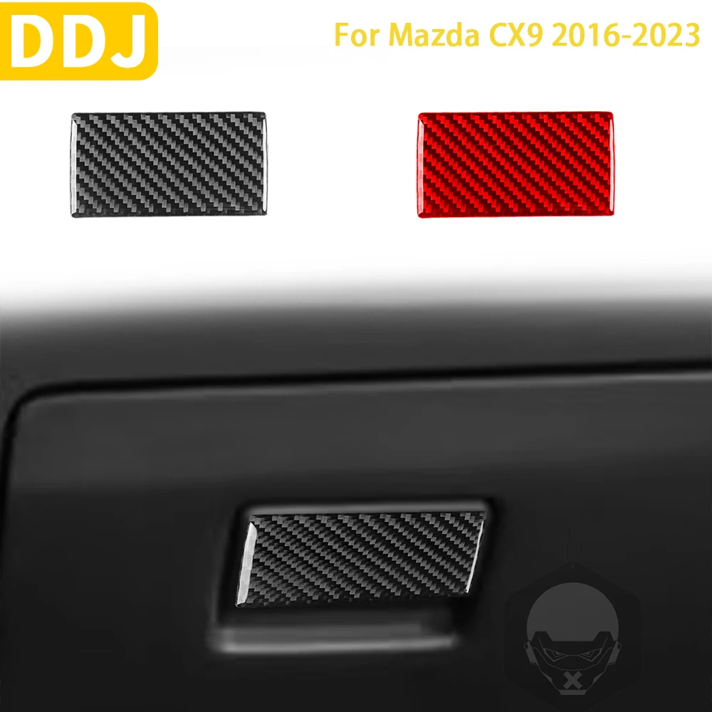 

For Mazda CX9 2016 2017 2018 2019 2020 2021 2022 2023 Accessories Carbon Fiber Car Interior Glove Box Handle Panel Trim Sticker