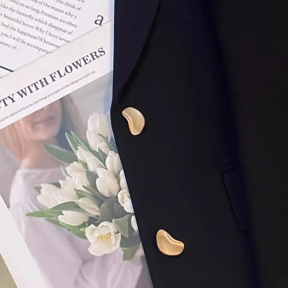 بدلة نسائية غير رسمية متعددة الاستخدامات Jaet 2025 ربيع النسخة الكورية الجديدة تصميم راقي ملابس خارجية من ألياف البوليستر #3