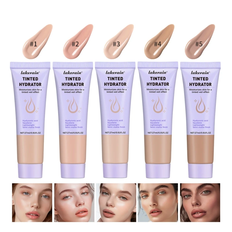 Moisturizing Tinted Face Cream Strong Coverage Hydrator Make-up For Women Even Skin Tone Semi-matte Finish Skin Healthy Cosmetic