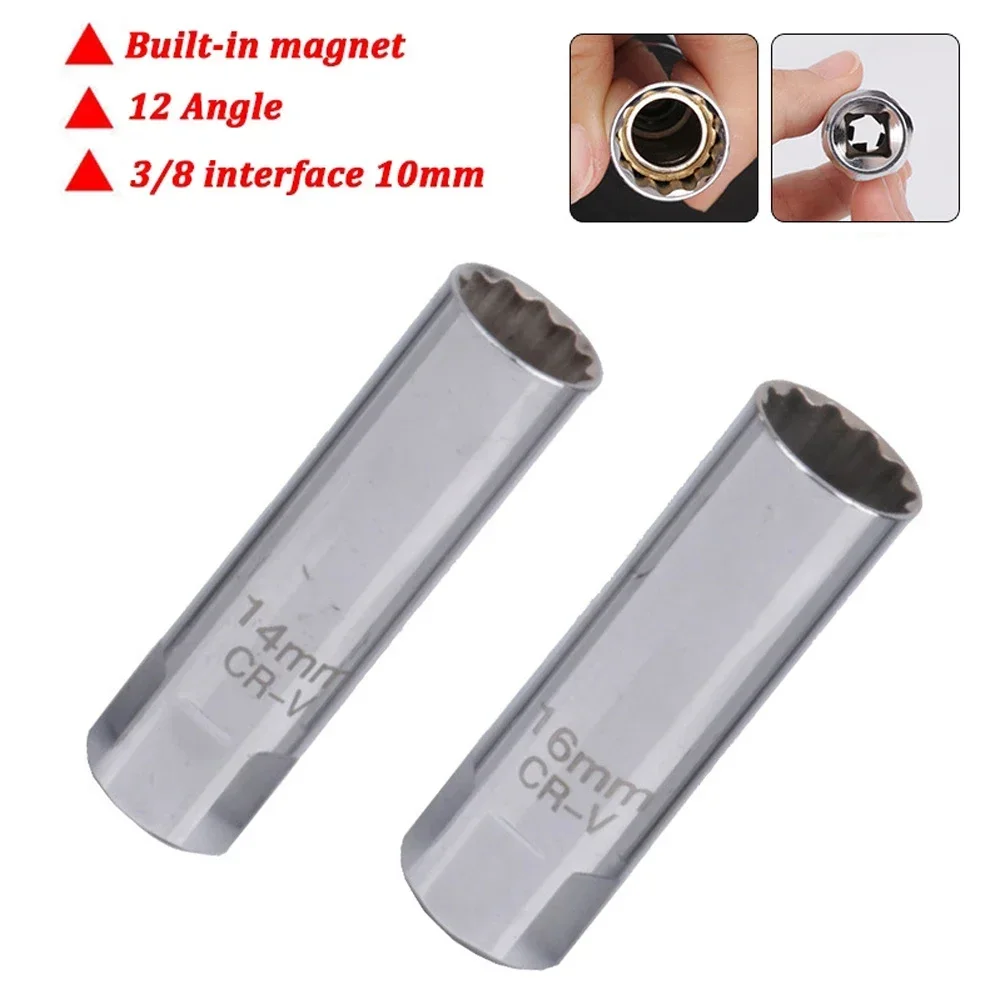 12 Point Removal Wrench Tool for 3/8 Inch Drive Chrome Vanadium Steel Socket Wrenches for Automotive Maintenance