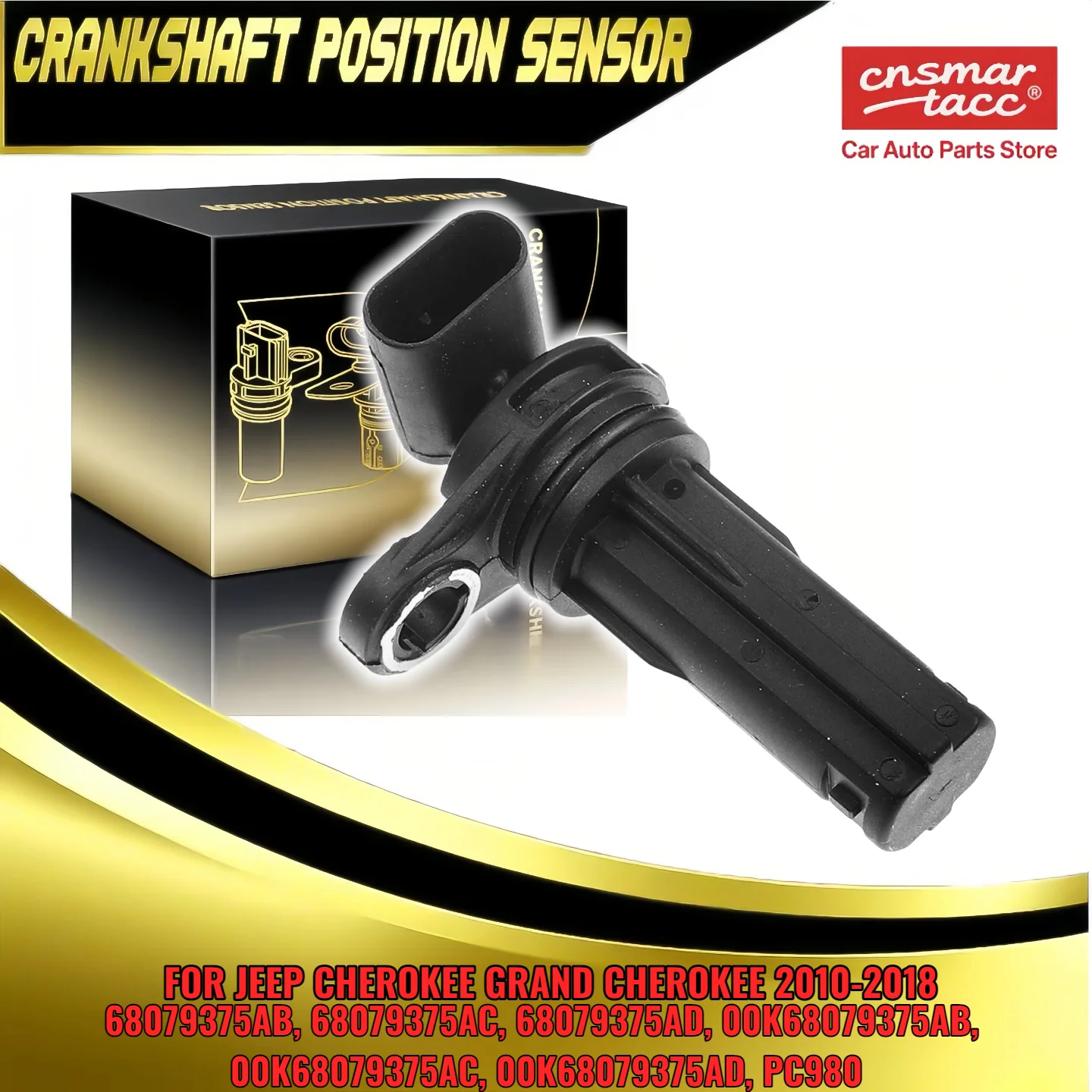 

Engine Crankshaft Position Sensor for Chrysler 200 Ram 1500 Dodge Jeep Cherokee 68079375AB 00K68079375AC 68079375AD