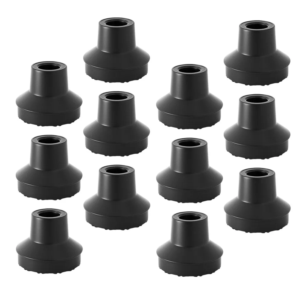 

12 шт. резиновых наконечников для тростей, усиленные, нескользящие, для палок диаметром 12 мм, для треккинга и пешего туризма