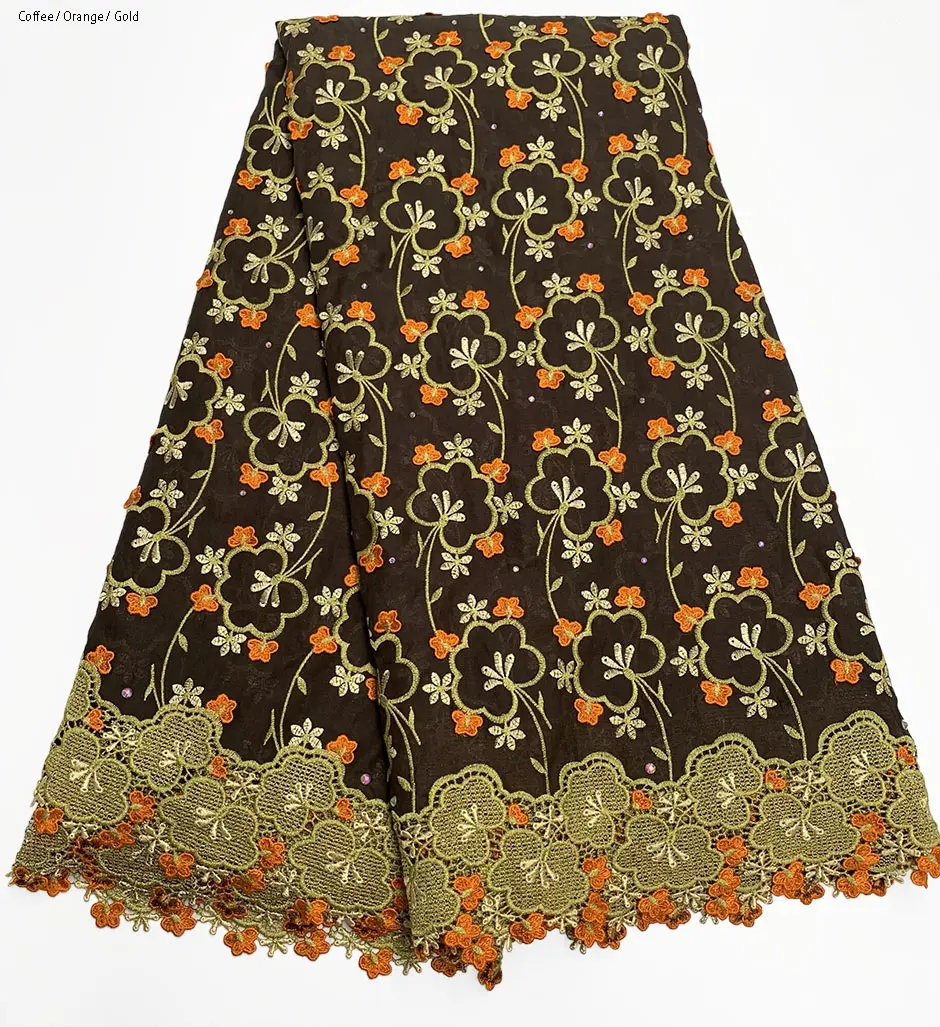 Original Switzerland Voile Lace Highest Quality African Embroidered Fabric 100% Cotton For Nigerian Wedding Cloth Celebrants